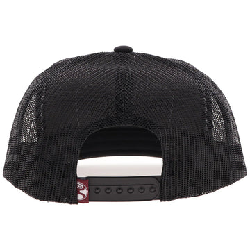 Hooey Trip Orange and Black Ballcap with Leather Patch